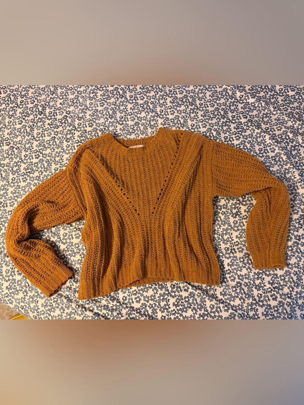 Love Tree Mustard Crewneck Knit Sweater